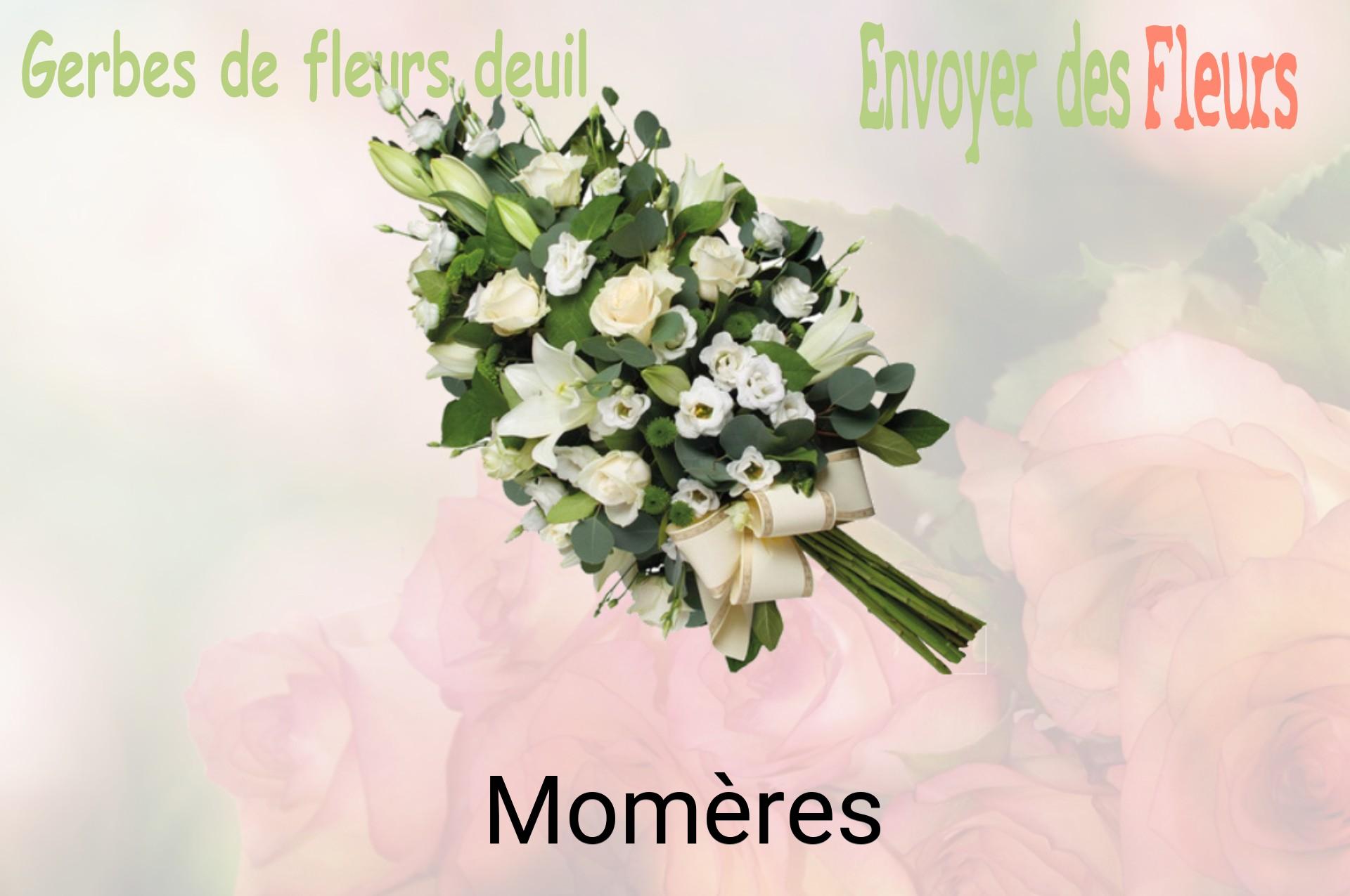 Gerbe de fleurs de deuil livrée à Momères